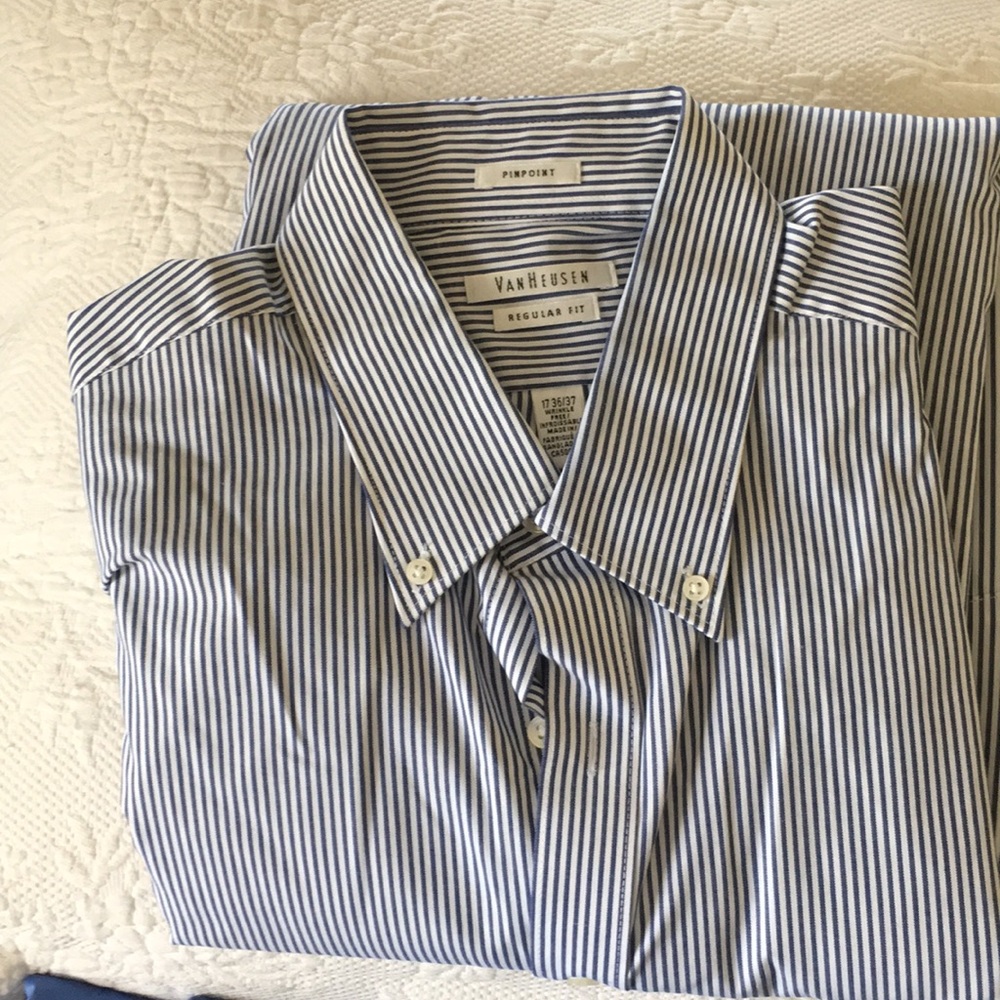 Van Heusen Men’s Shirt, 17 36/37 Stripe